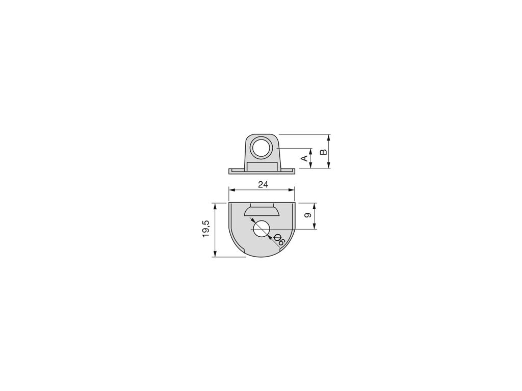 Staffette per Montaggio Uniblock 9,5 Spessore Pannello 19 mm Zama Nichelato | Emuca - immagine 2